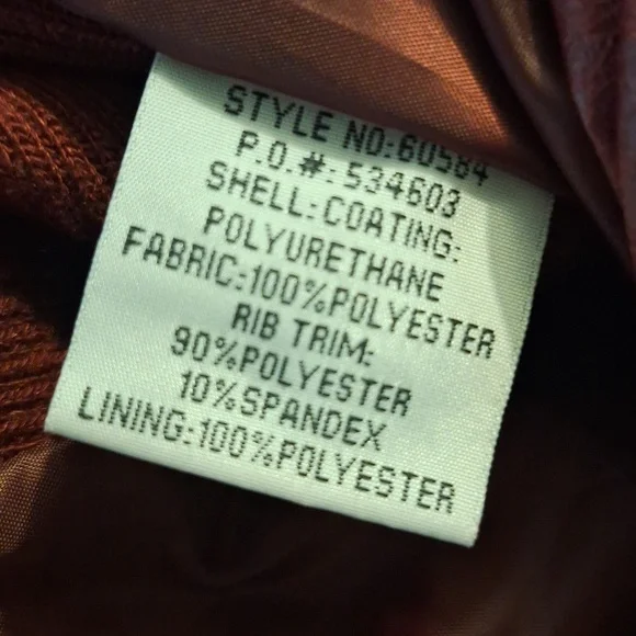 Cropped Bomber Jacket, Vegan Leather, Cranberry Shade, Bagatelle Brand - Picture 10 of 15